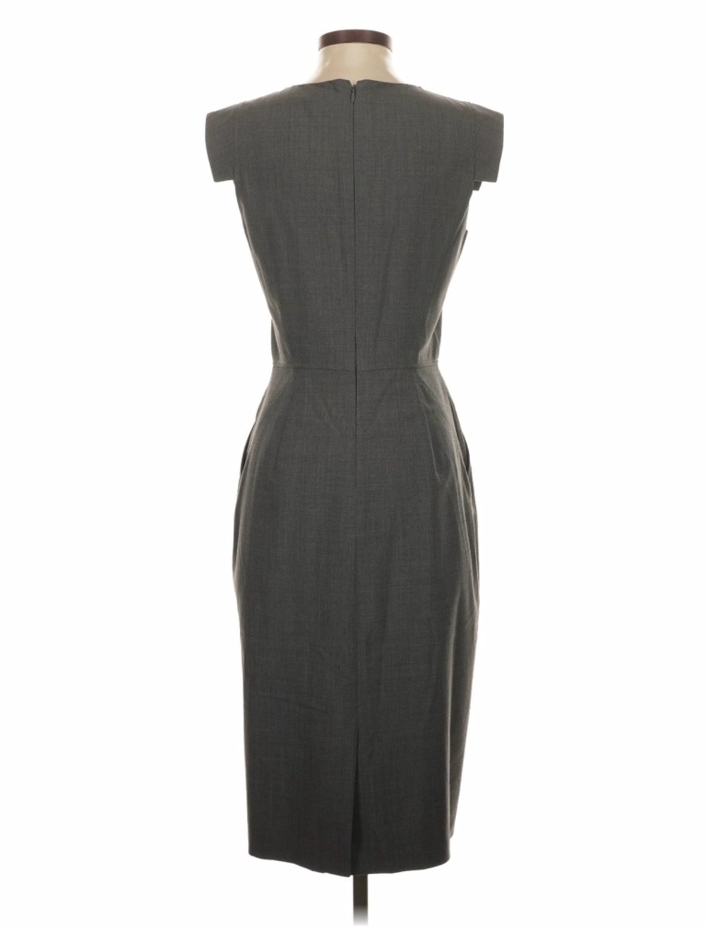 J.Crew Resume Dress in Heather Grey Stretch Wool Size 6 - Picture 5 of 11